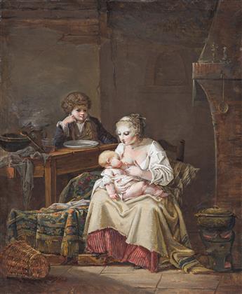 JEAN-BAPTISTE MALLET (Grasse 1759-1835 Paris) The Young Mother.